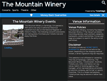 Tablet Screenshot of mountainwineryconcerts.com